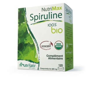 NutriMax Spiruline 100% Bio – 120 Comprimés de 500 mg
